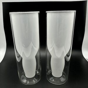 Double Wall Beer Glasses Highwave Australian Insulated Frosted 16 Oz Barware Set